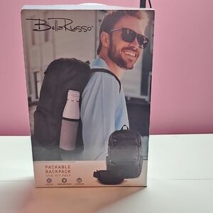 Bella Russo Black Backpack and Hip Pack